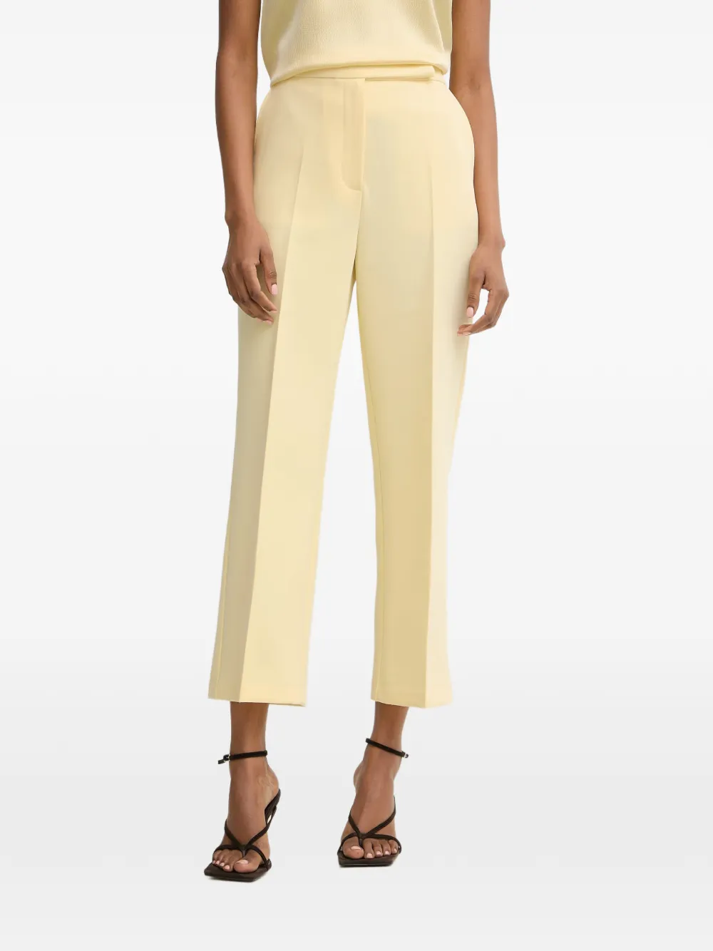 Morgan pressed-crease cropped trousers