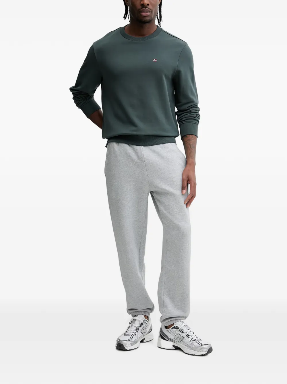 Napapijri Balis sweater met logo-patch Groen