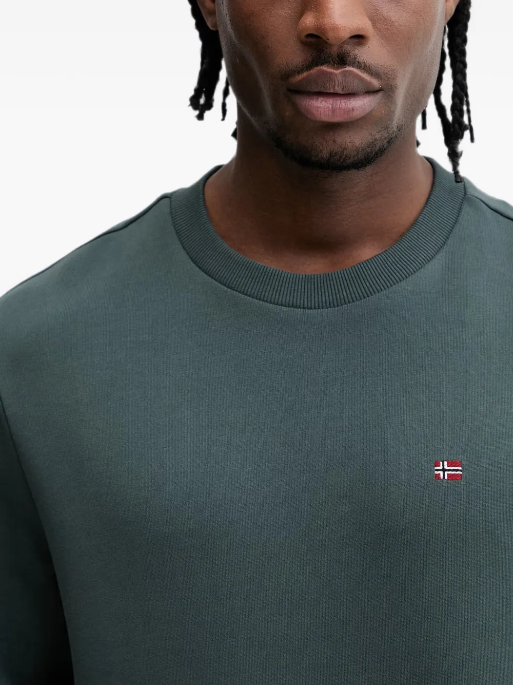 Napapijri Balis sweater met logo-patch Groen