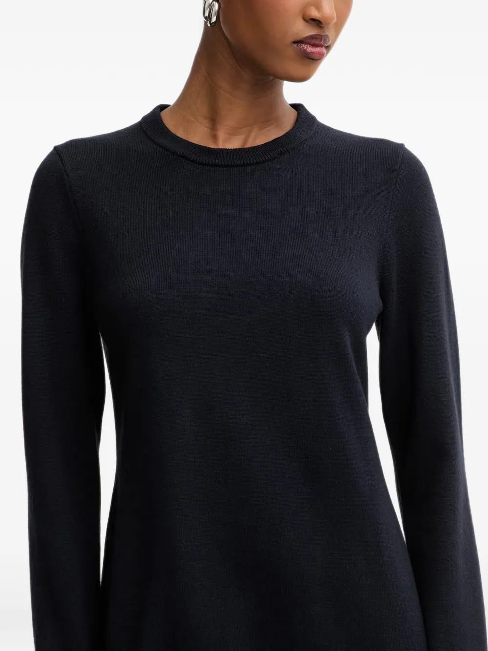 Morgan Mini-jurk met gelaagd effect en gestreept detail Blauw