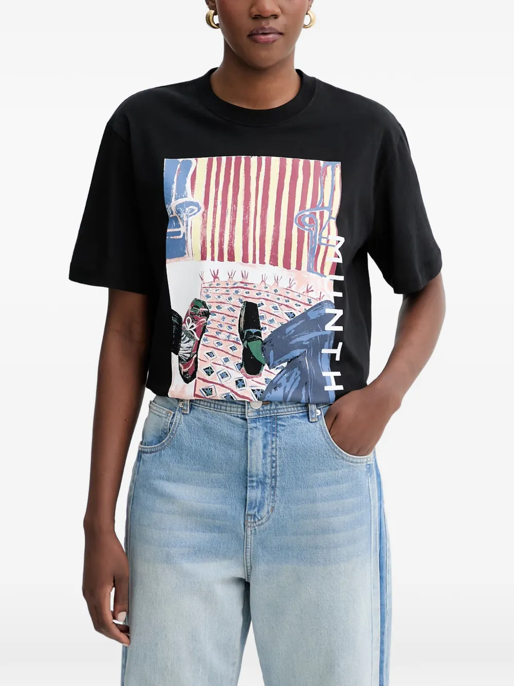 MUNTHE Ballon graphic-print T-shirt - Nero