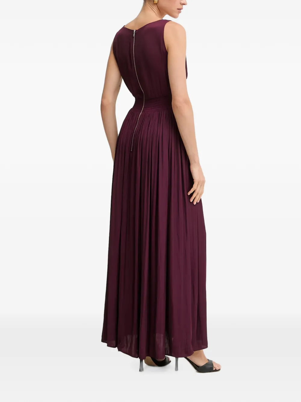 Morgan Geplooide maxi-jurk Paars