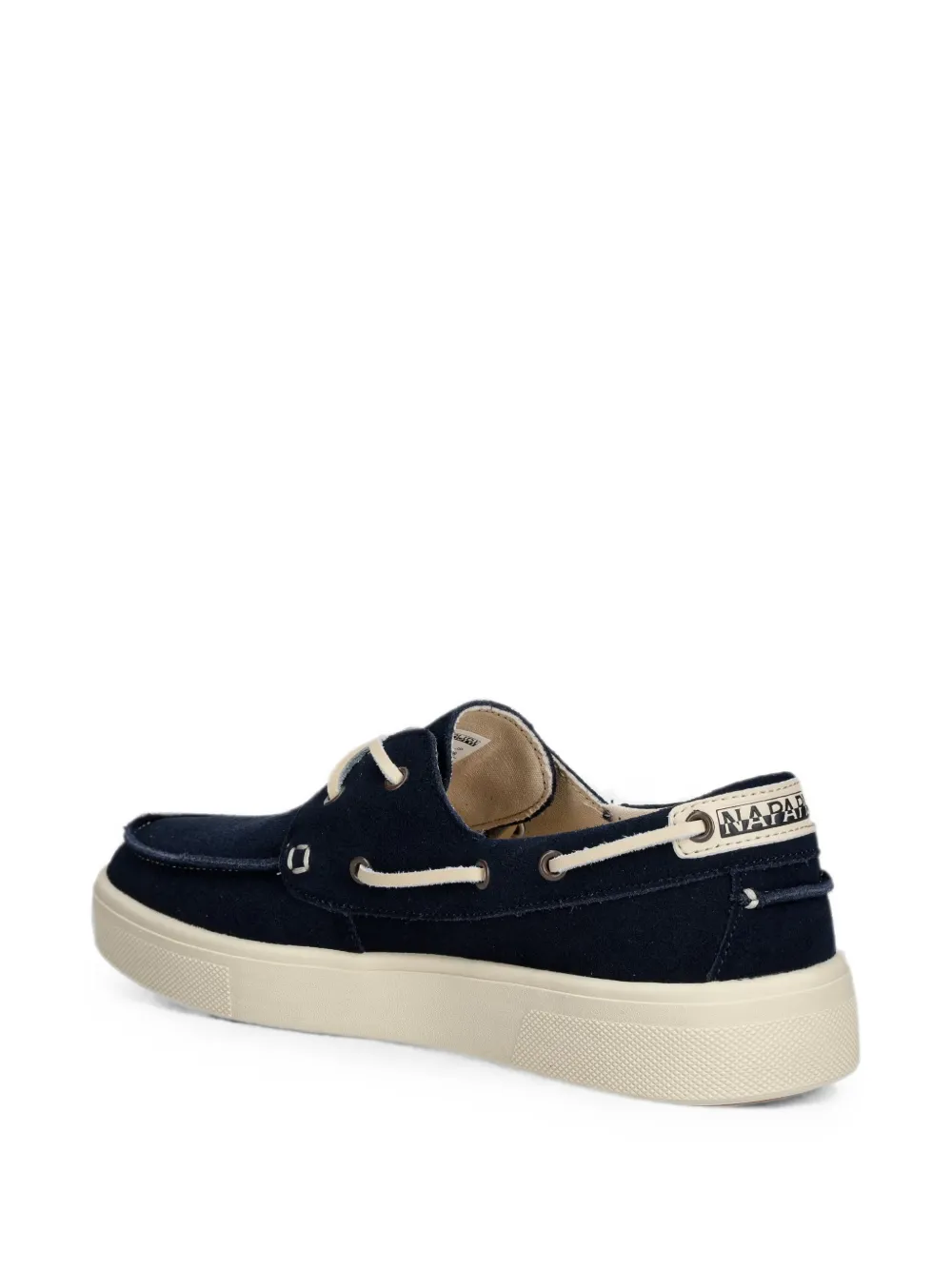 Napapijri Bark suede boat shoes Blauw