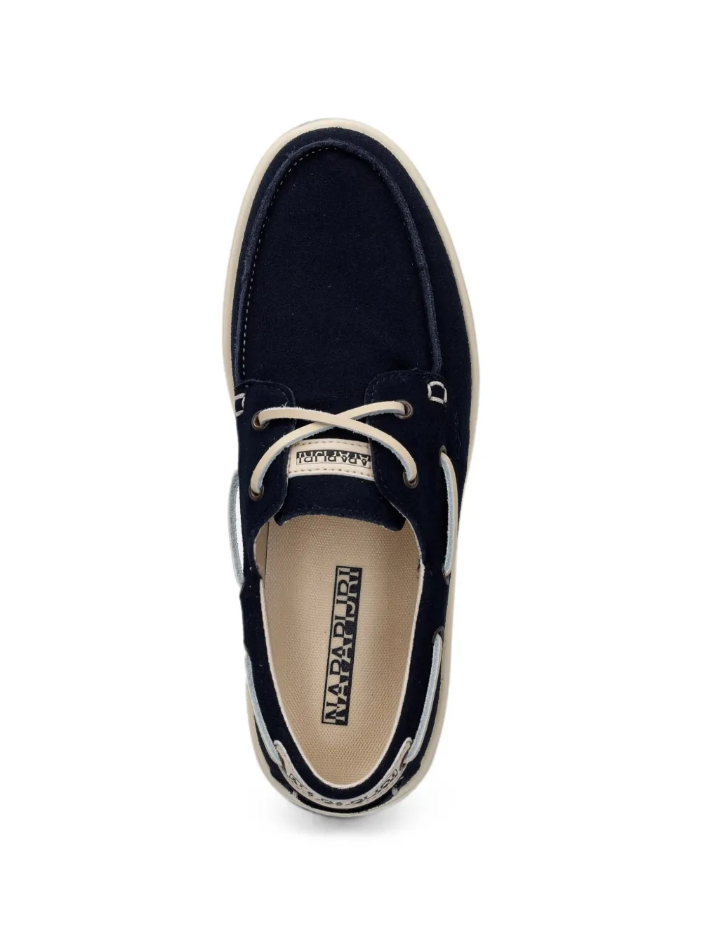 Napapijri Bark suede boat shoes Blauw
