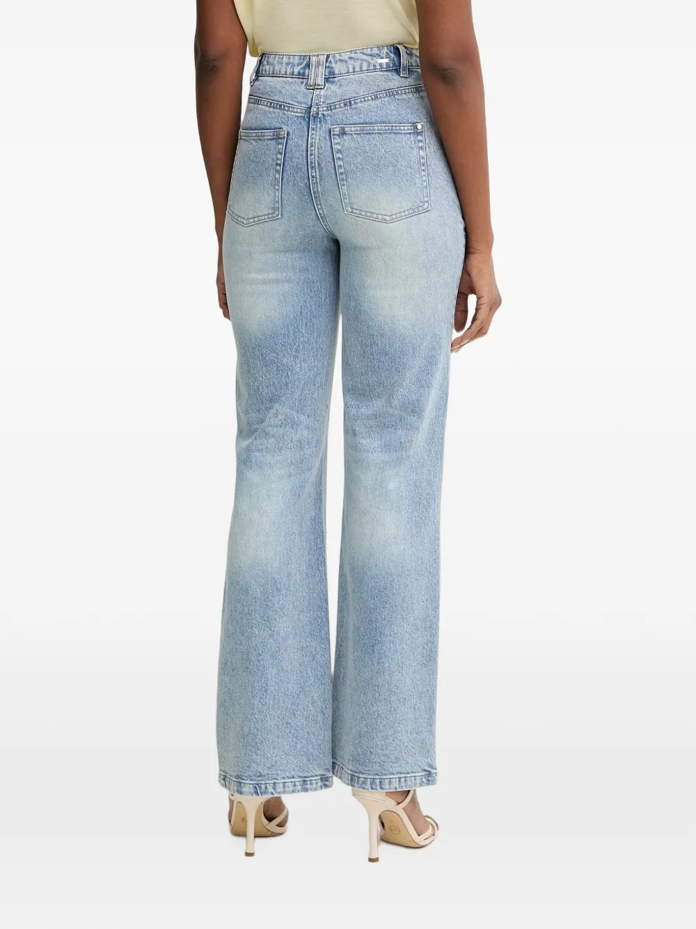 Morgan Jeans verfraaid met strik en opgestikte zak Blauw