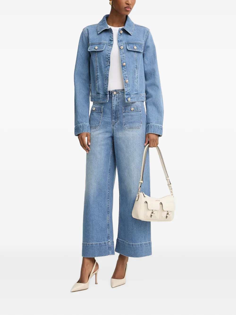 Morgan Jeans met wijde pijpen Blauw