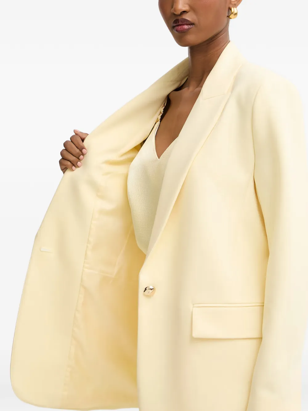 Morgan Blazer met enkele rij knopen Geel