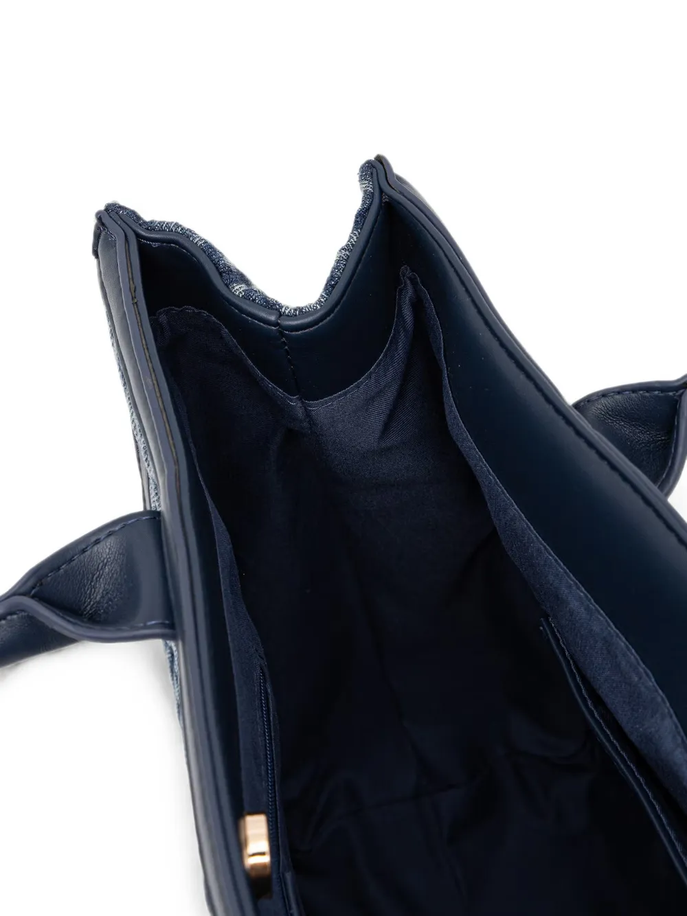Morgan Gewatteerde shopper met logopatch Blauw