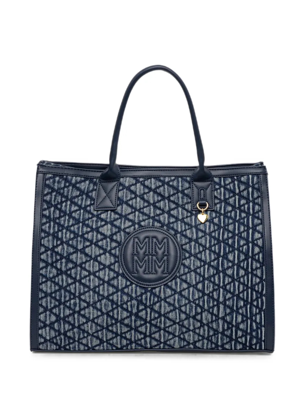 Morgan Borsa tote trapuntata con applicazione logo - Blu