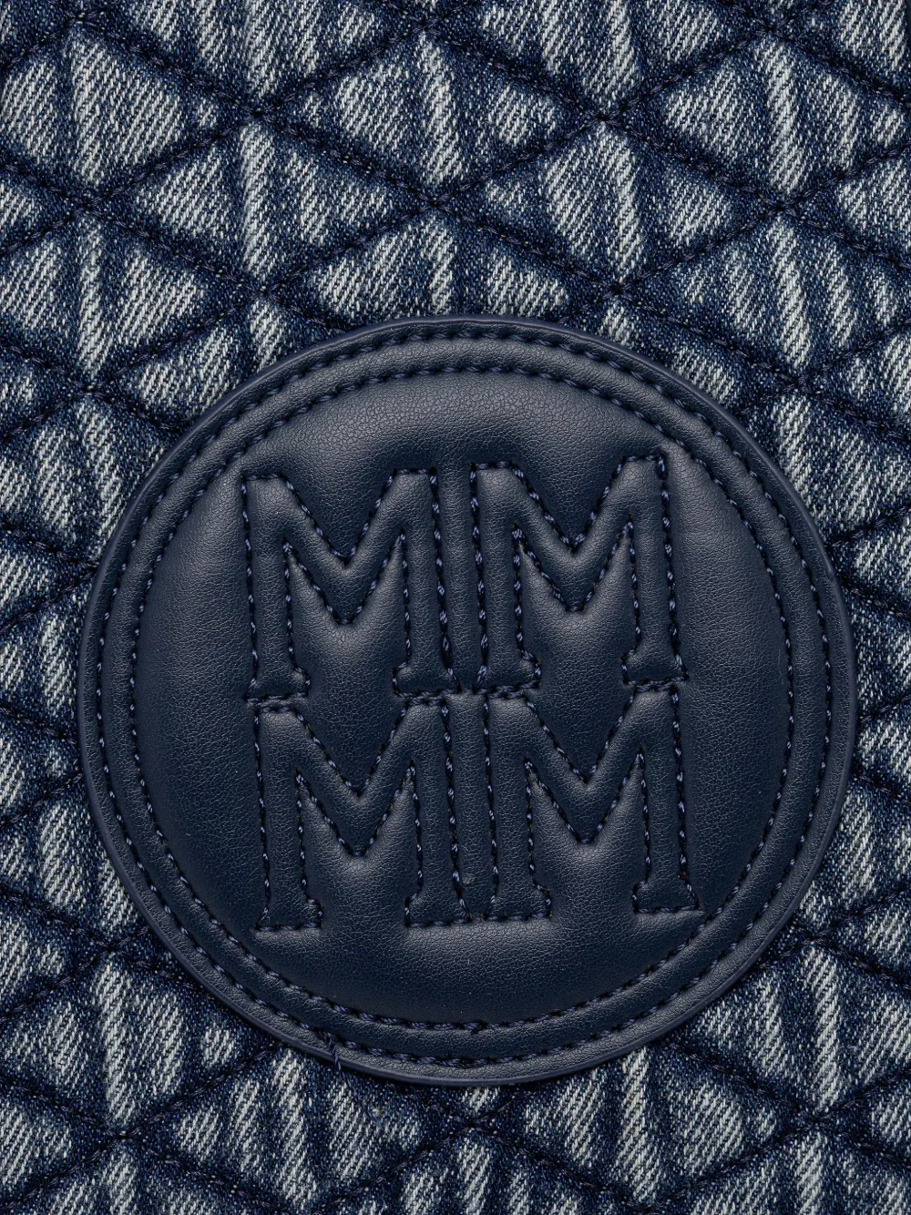 Morgan Gewatteerde shopper met logopatch Blauw