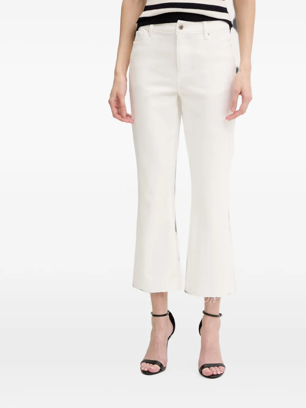 Morgan raw-cut flared jeans