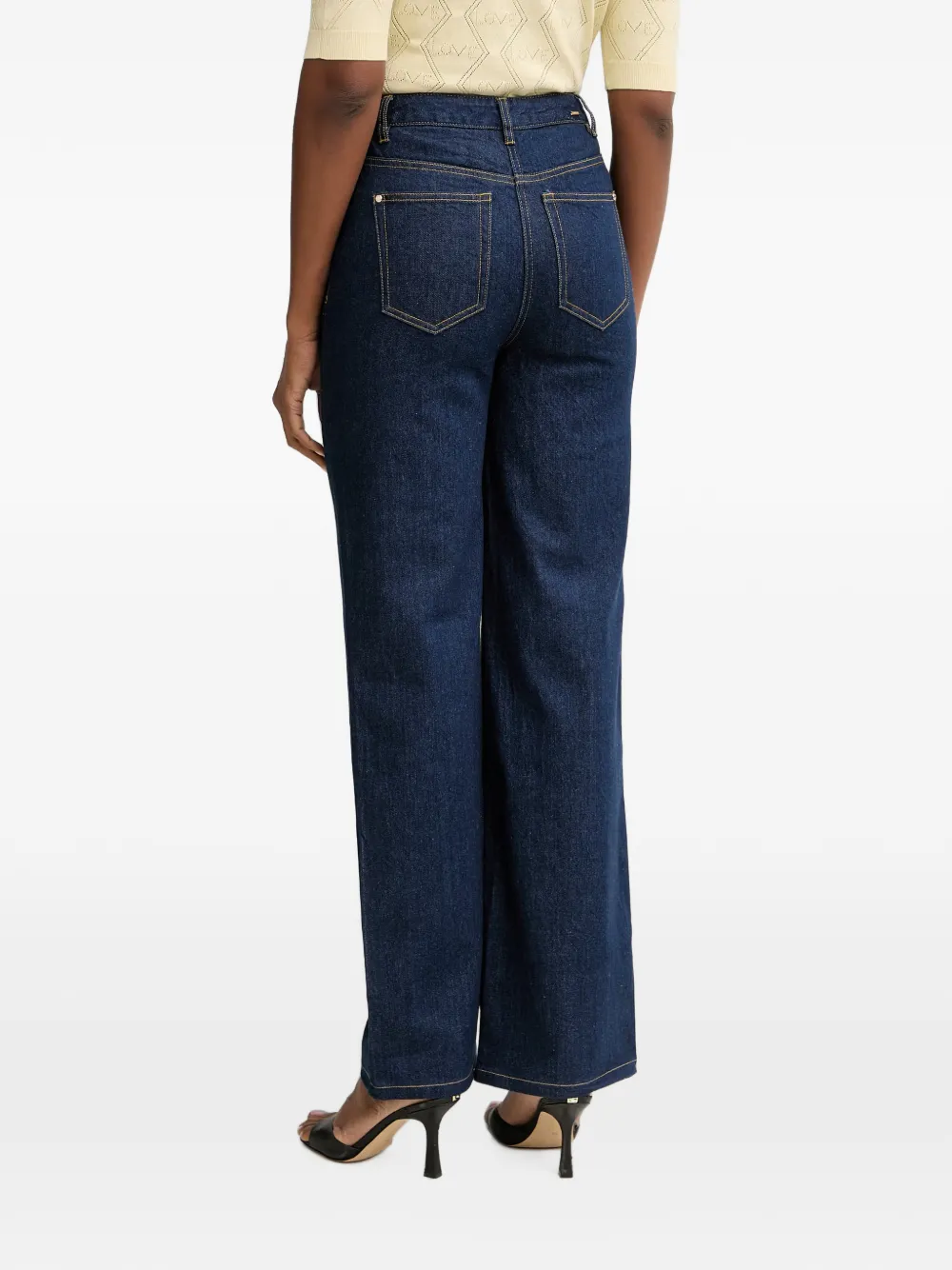 Morgan Jeans met wijde pijpen Blauw