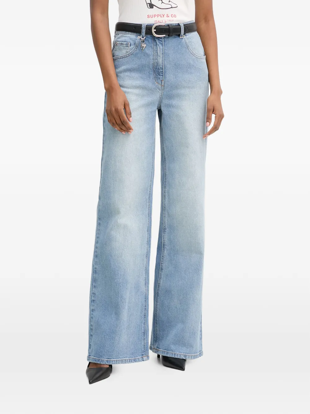 Morgan Jeans a gamba ampia - Blu