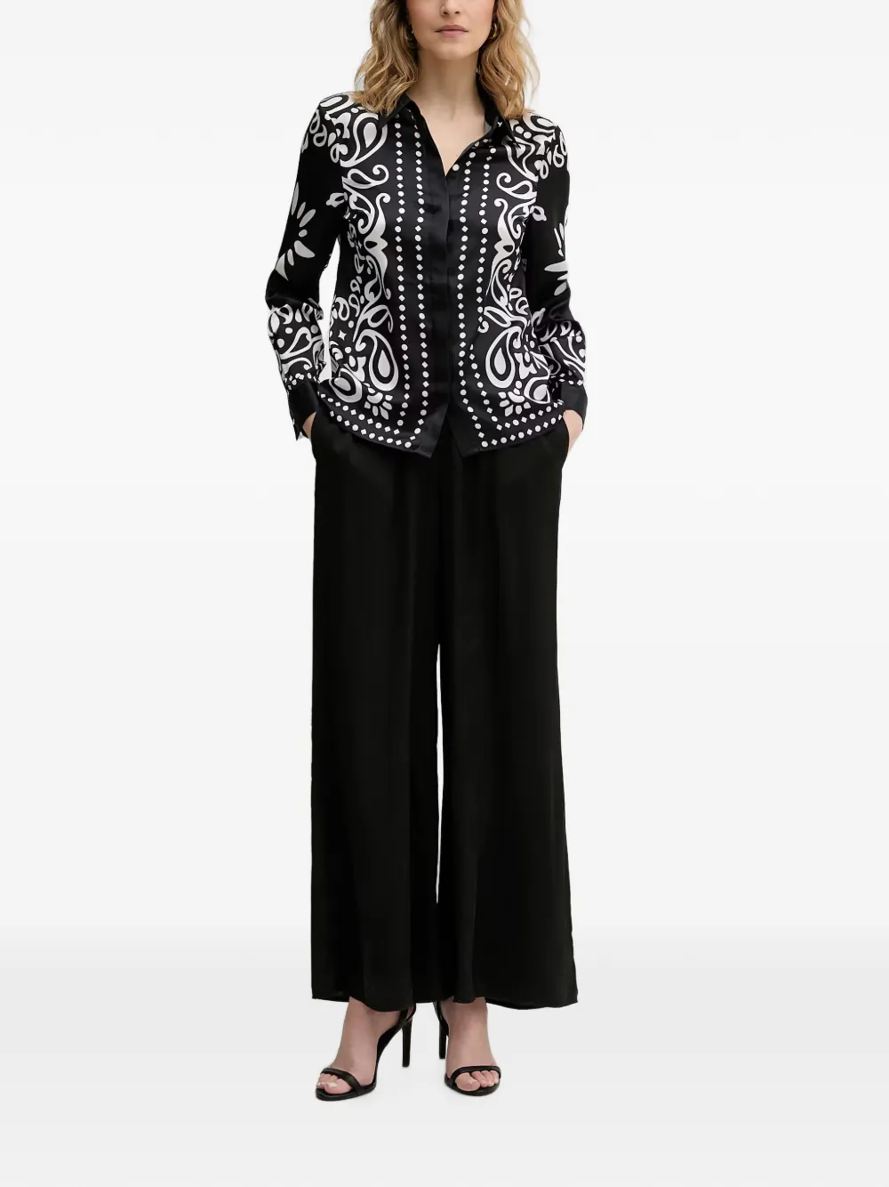 Morgan Overhemd met paisley-print Zwart