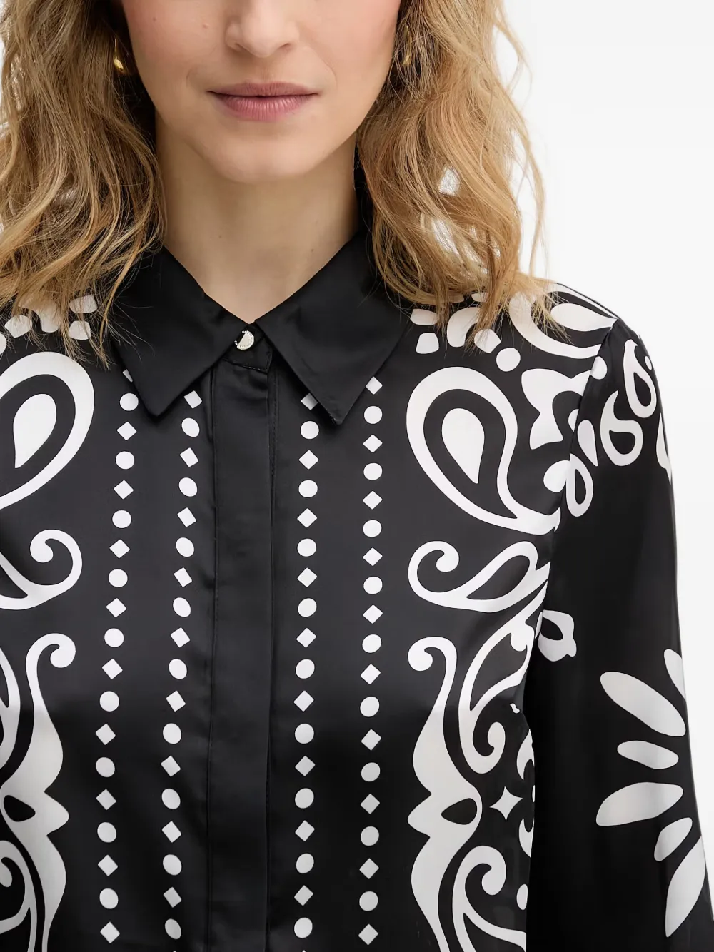 Morgan Overhemd met paisley-print Zwart