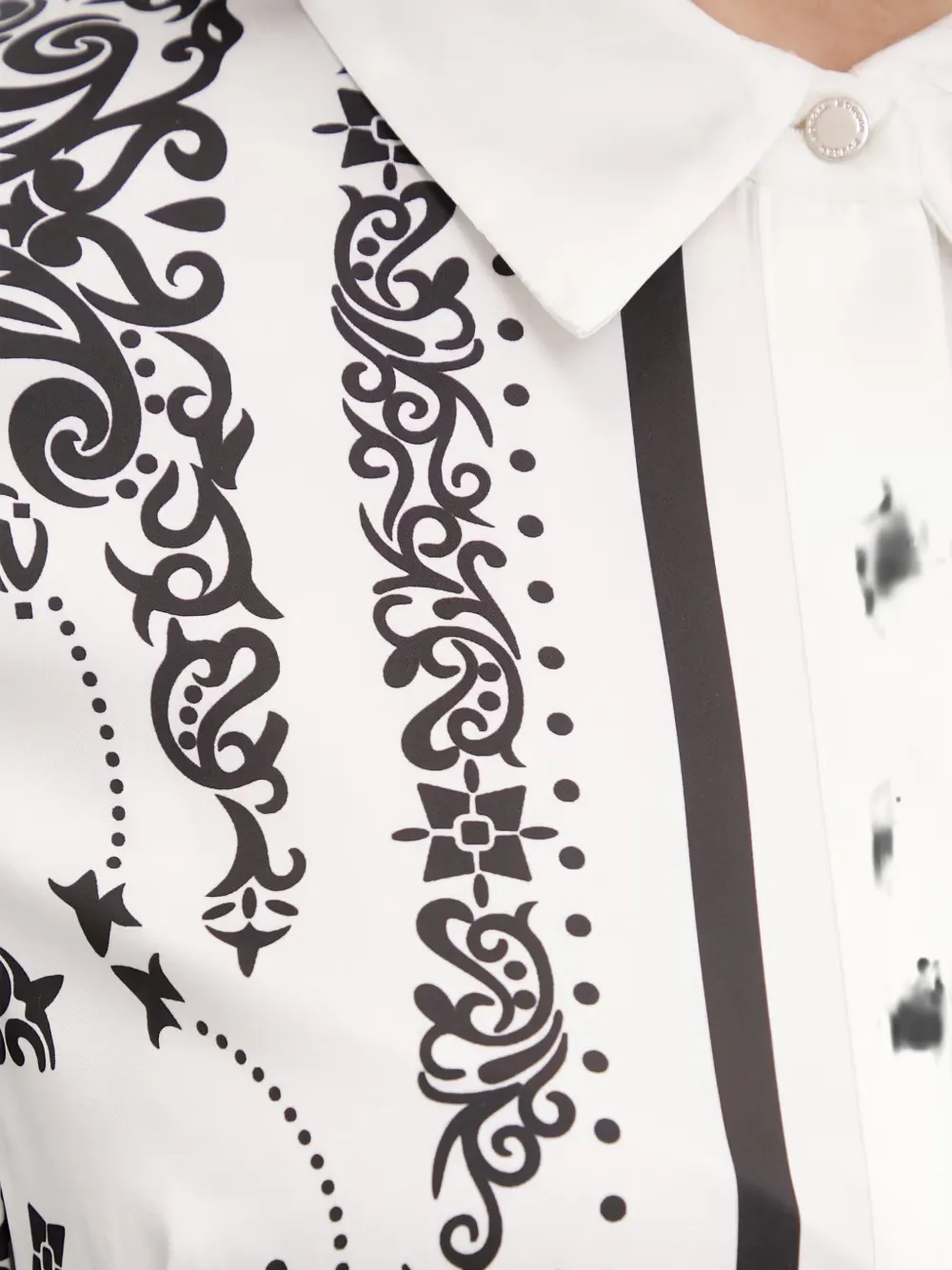 Morgan Button-down overhemd met barokprint Wit
