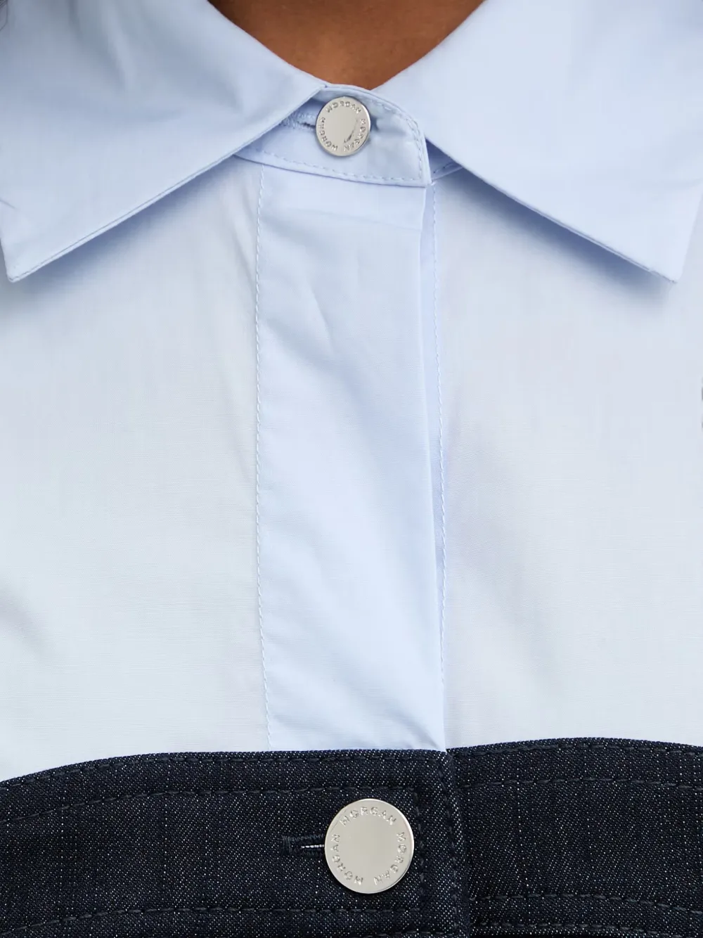 Morgan Mini-jurk met gelaagd effect en ceintuur Blauw