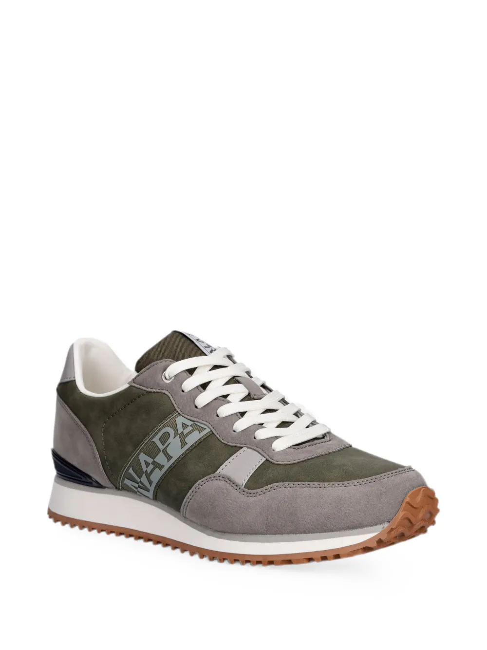 Napapijri Cosmos Syn logo-print panelled sneakers Groen