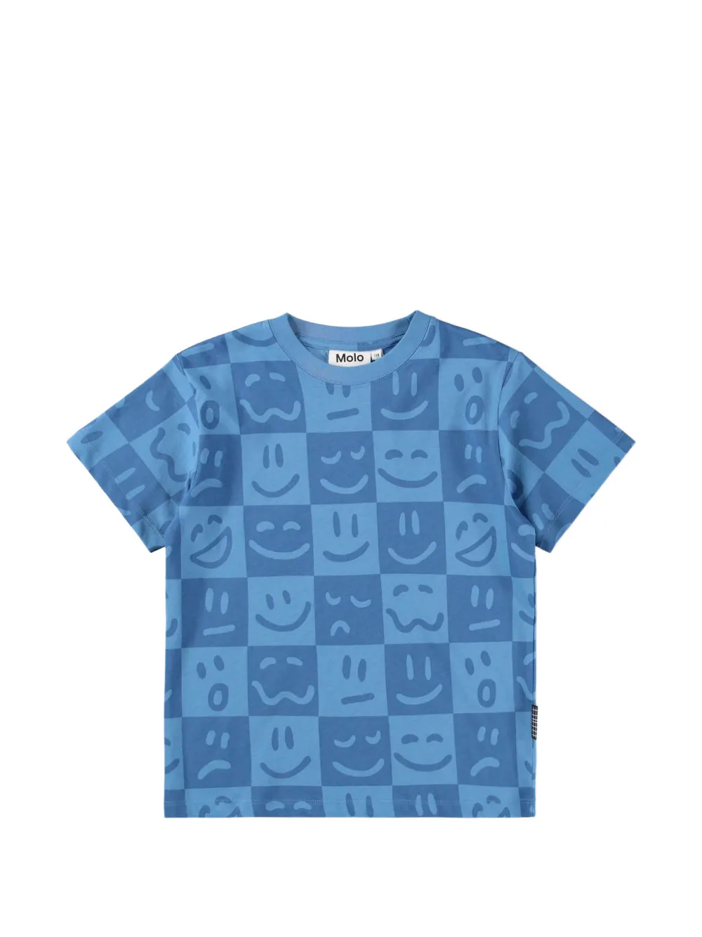 Molo Riley Vibe Checks checkered T-shirt - Blu