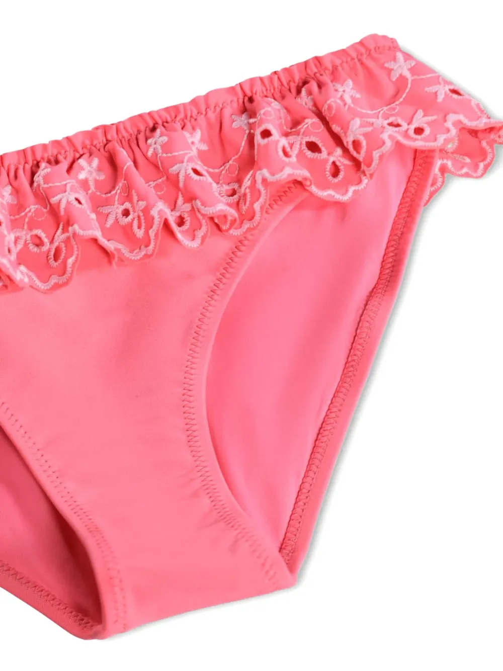 Molo Broderie anglaise badpak met ruches Roze