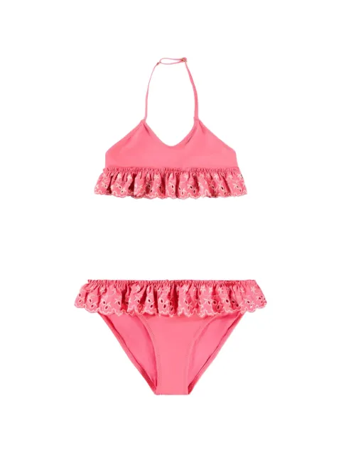 Molo ruffled broderie-anglaise swimsuit