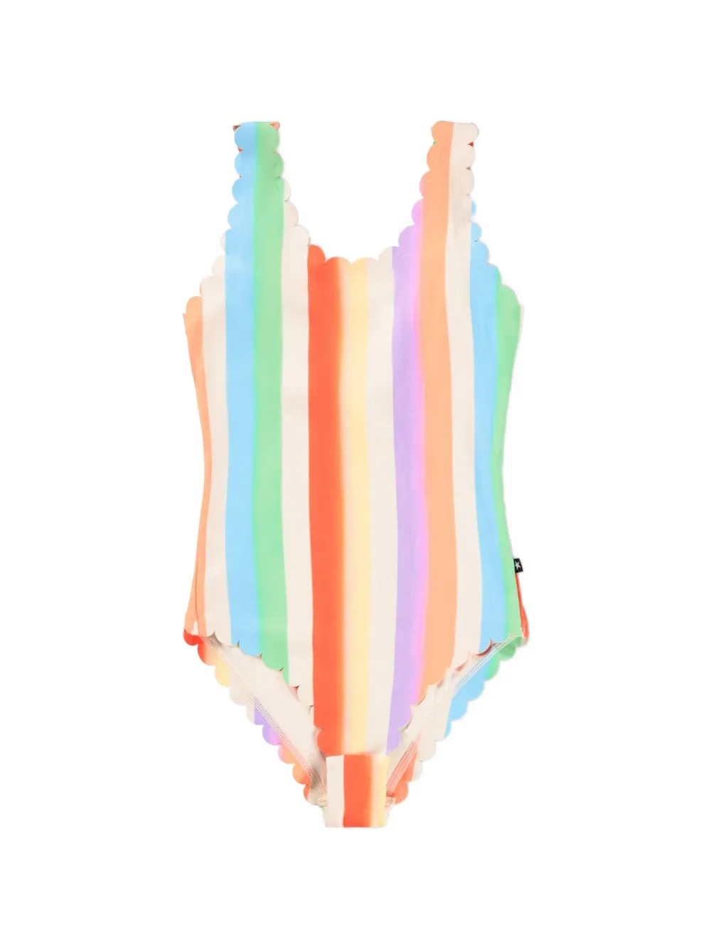 Molo Noelle scalloped striped swimsuit - Toni neutri