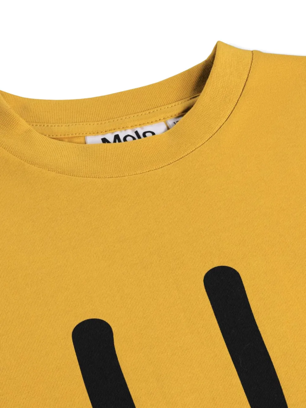 Molo Roxo T-shirt met smileyprint Geel