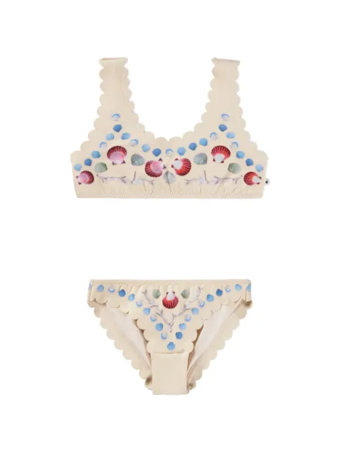 Molo bikini Nolina con borde festoneado