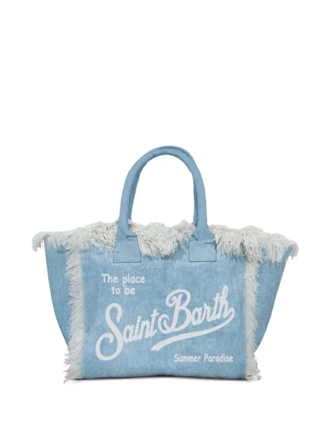 MC2 Saint Barth Kids mini Vanity frayed tote bag
