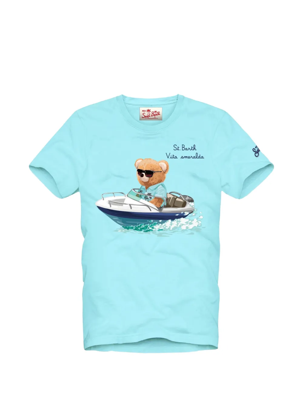 Mc2 Saint Barth Kids' Vita Smeralda T-shirt In Blue