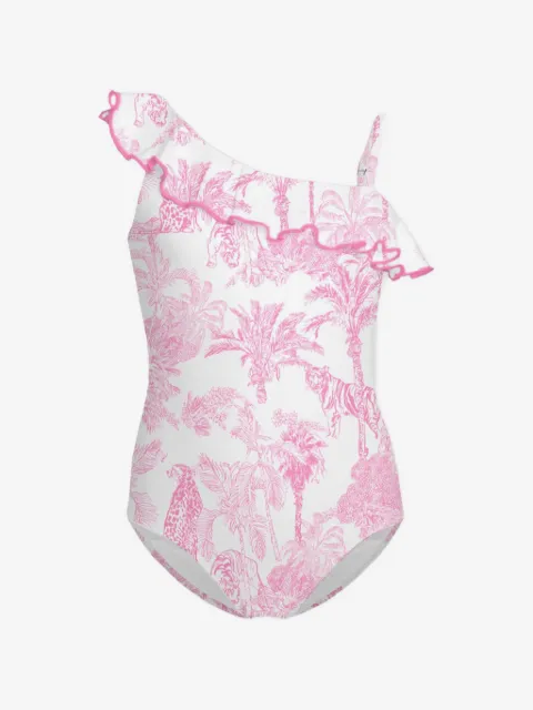 MC2 Saint Barth Kids ruffled one-shoulder swimsuit