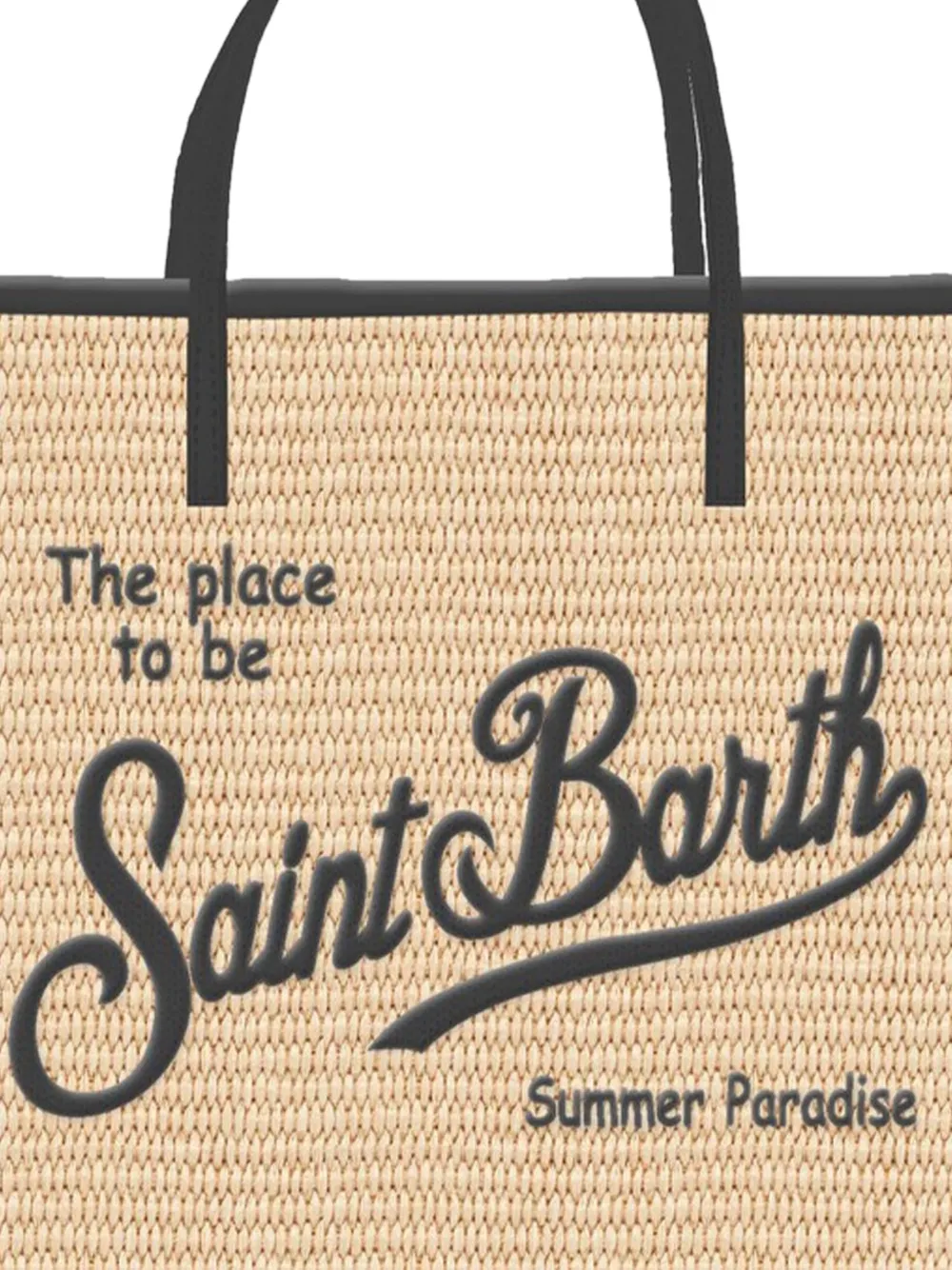 MC2 Saint Barth Kids Vanity shopper met borduurwerk Beige