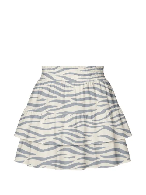 MC2 Saint Barth Kids zebra-print tiered skirt