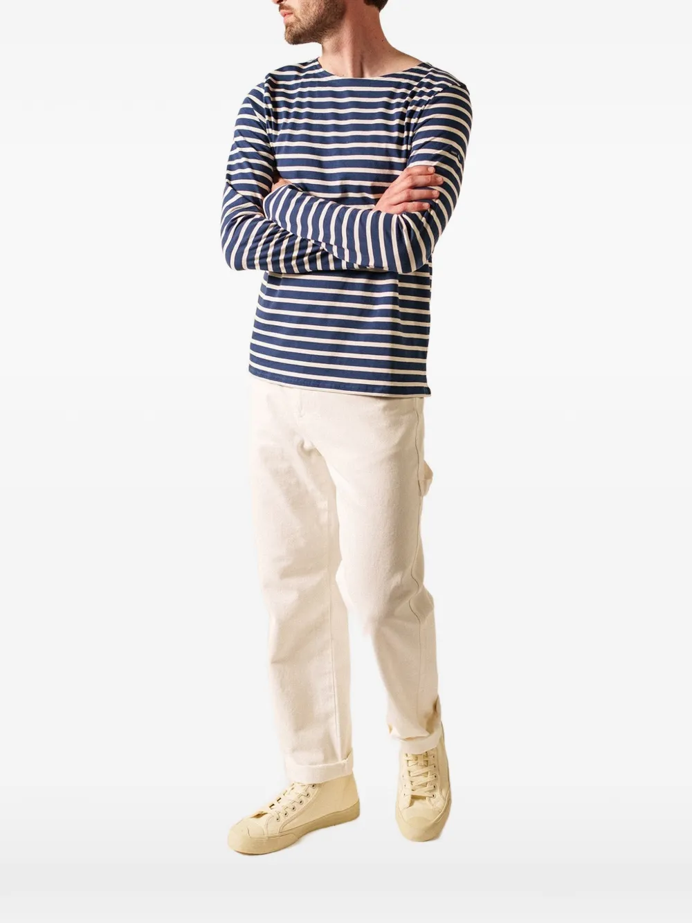 Saint James Minquiers striped long-sleeve T-shirt - Blu