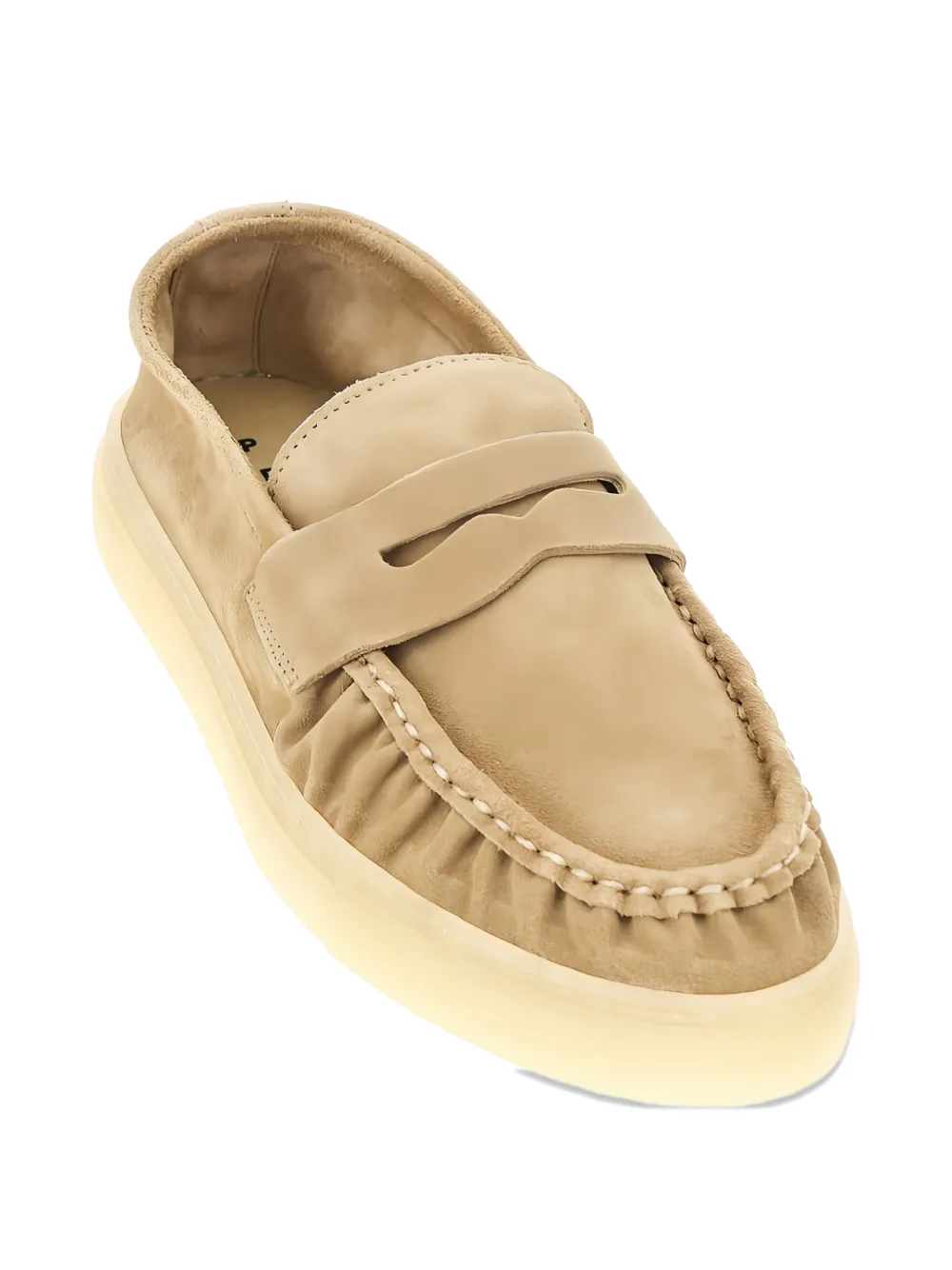 Copenhagen Studios Penny loafers met ruches Beige