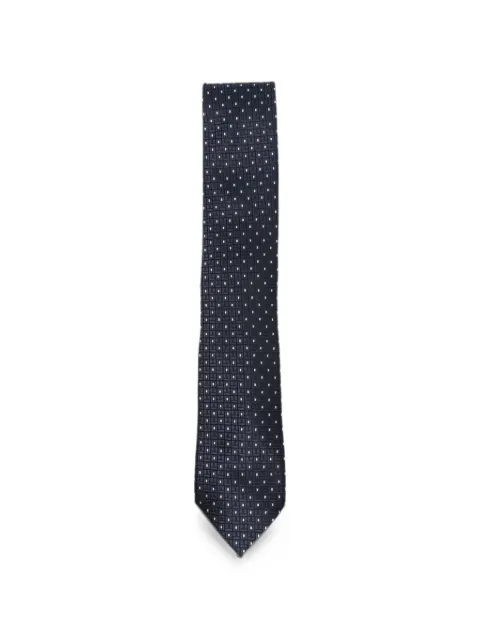 Zegna corbata de seda con motivo geométrico