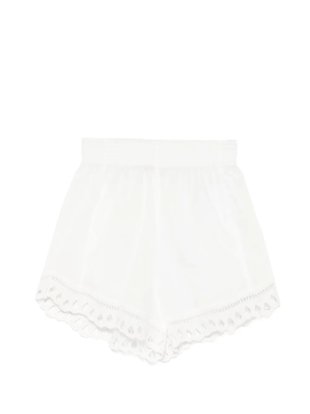 Ermanno Scervino broderie-anglaise elasticated-waist shorts - Bianco