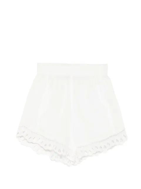 Ermanno Scervino shorts con bordado inglés y pretina elástica