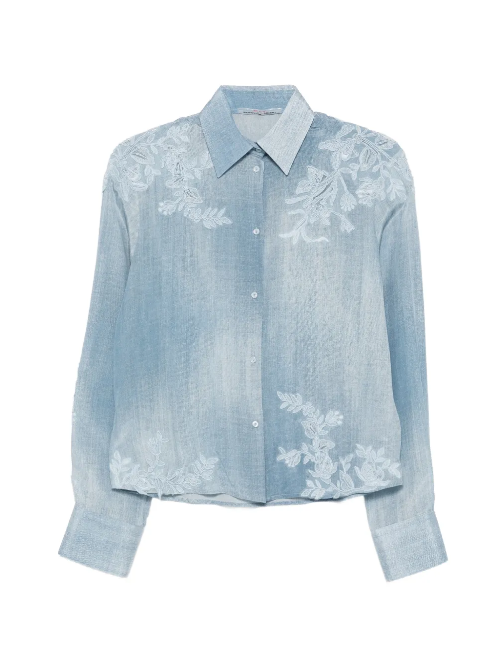 Ermanno Scervino embroidered buttoned shirt - Blu
