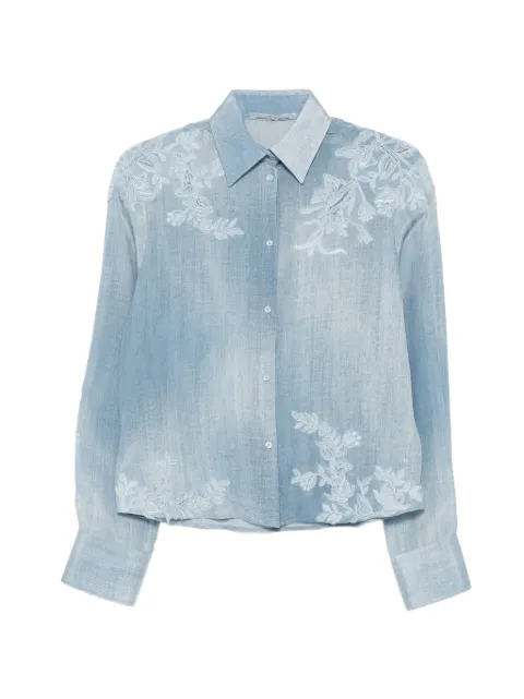 Ermanno Scervino camisa con logo bordado