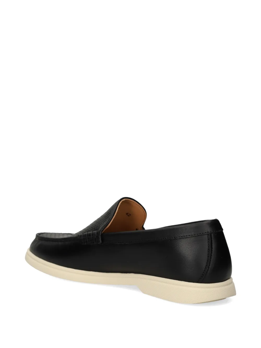 BOSS Loafers met geweven vlak Zwart