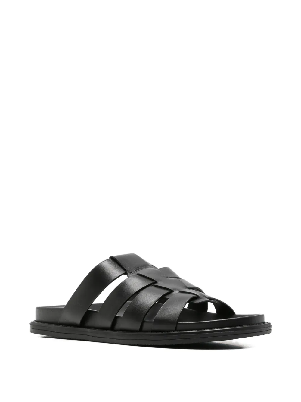 Alberto Gozzi interwoven-strap sandals Zwart