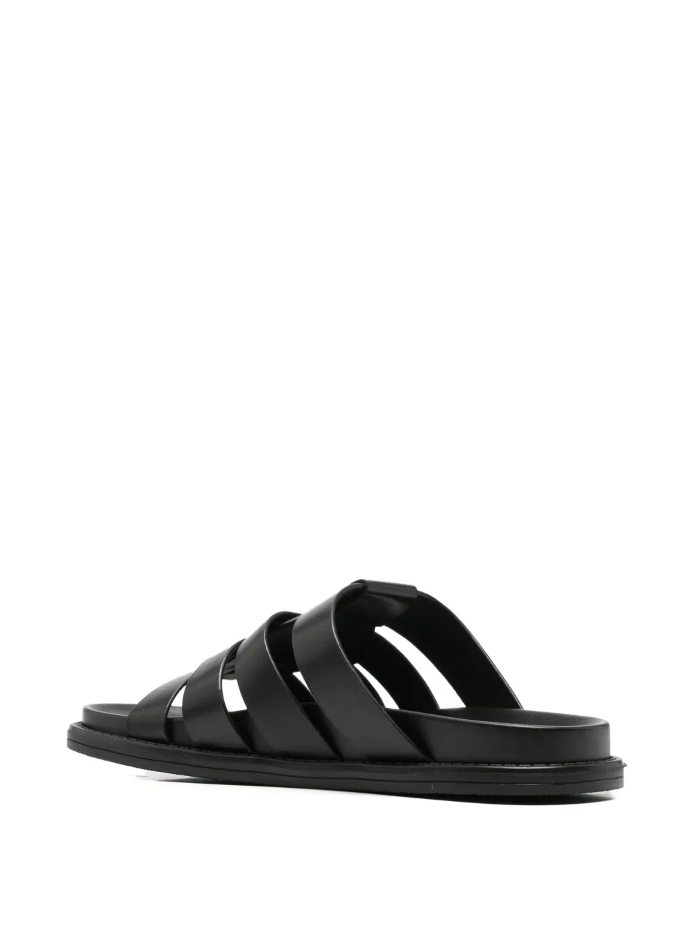 Alberto Gozzi interwoven-strap sandals Zwart
