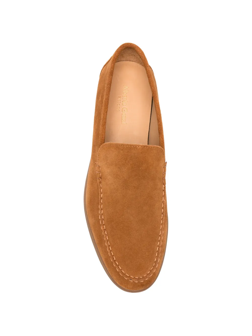 Alberto Gozzi suede slip-on loafers Beige