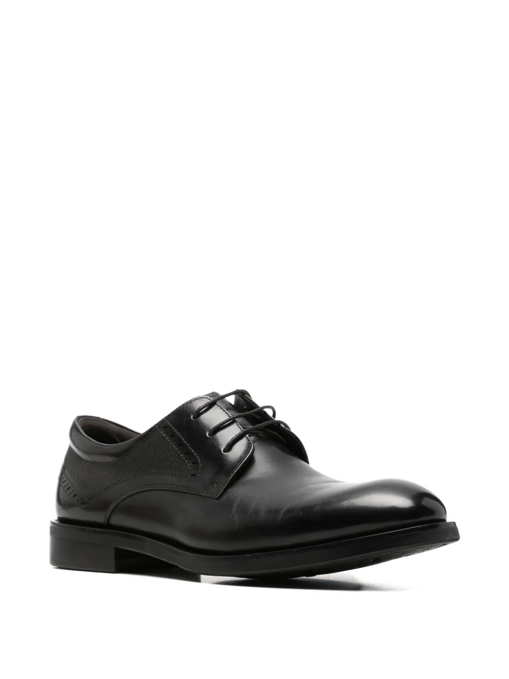 Alberto Gozzi perforated-panel lace-up shoes Zwart