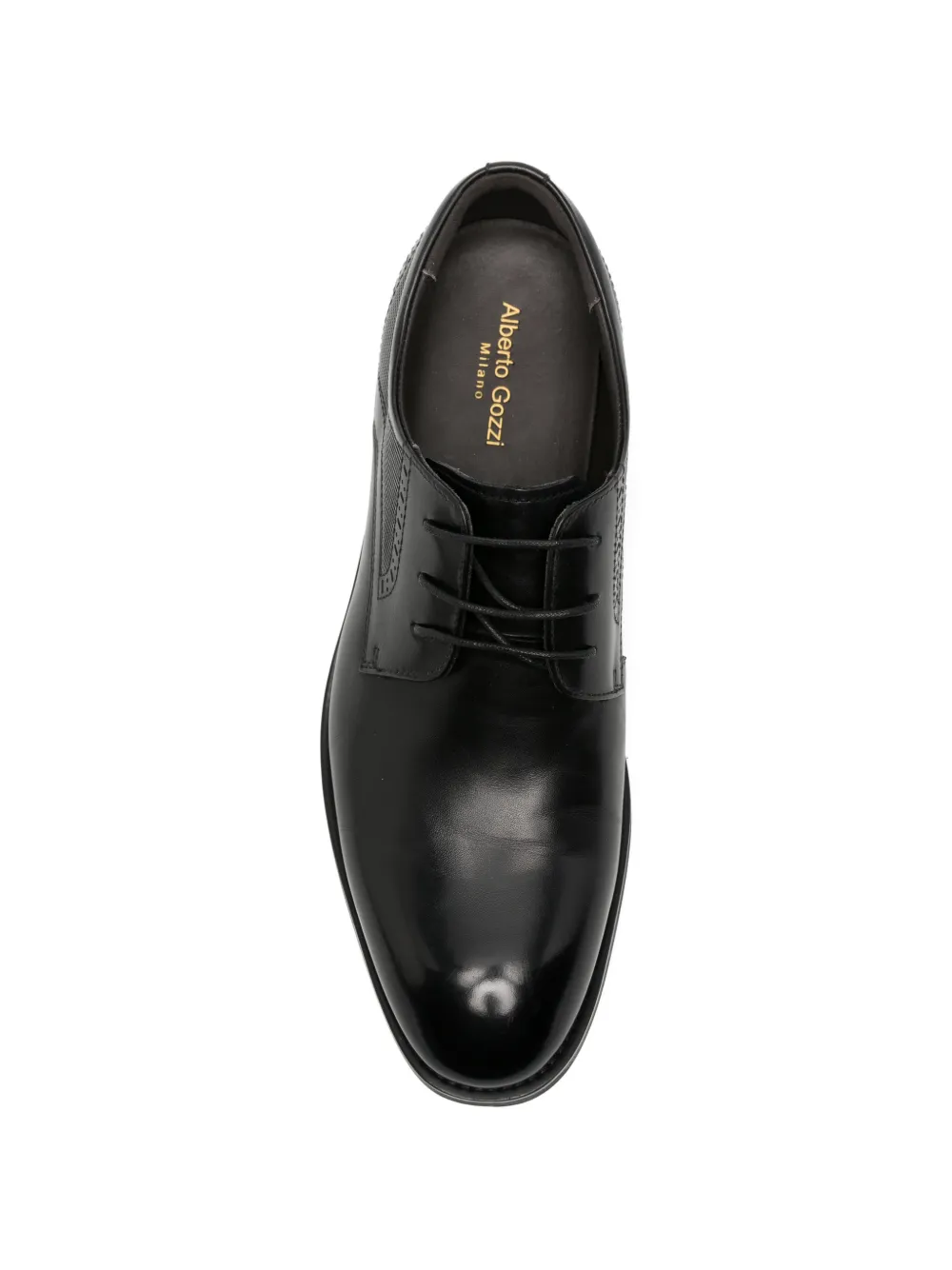 Alberto Gozzi perforated-panel lace-up shoes Zwart