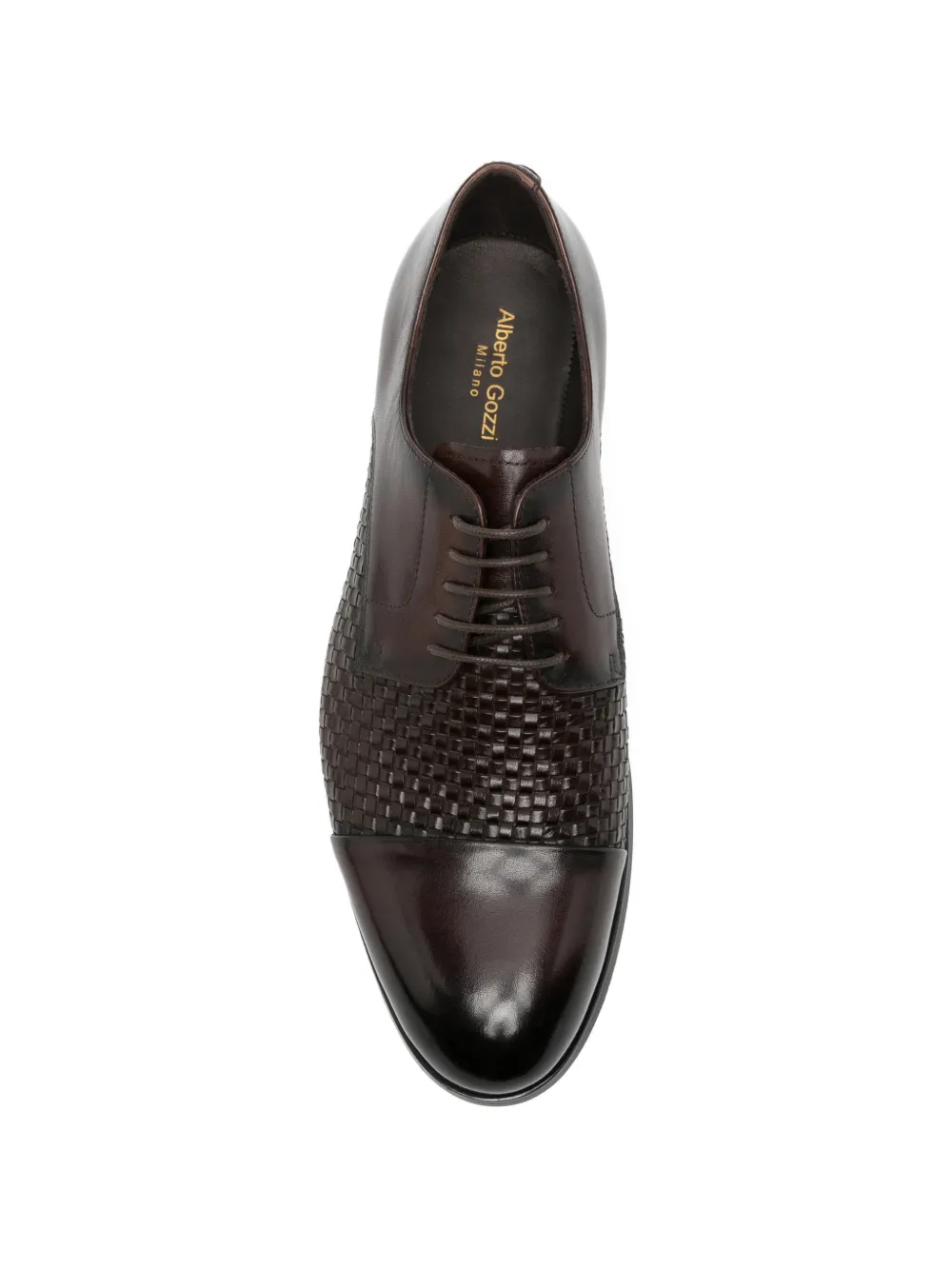 Alberto Gozzi woven-panel derby shoes Bruin