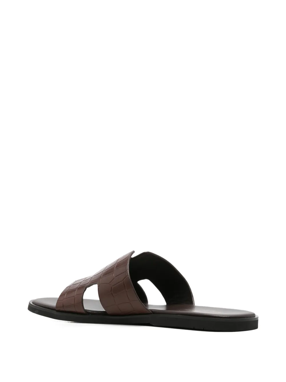 Alberto Gozzi croc-effect cut-out sandals Bruin