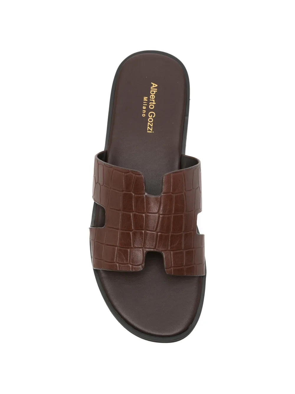 Alberto Gozzi croc-effect cut-out sandals Bruin