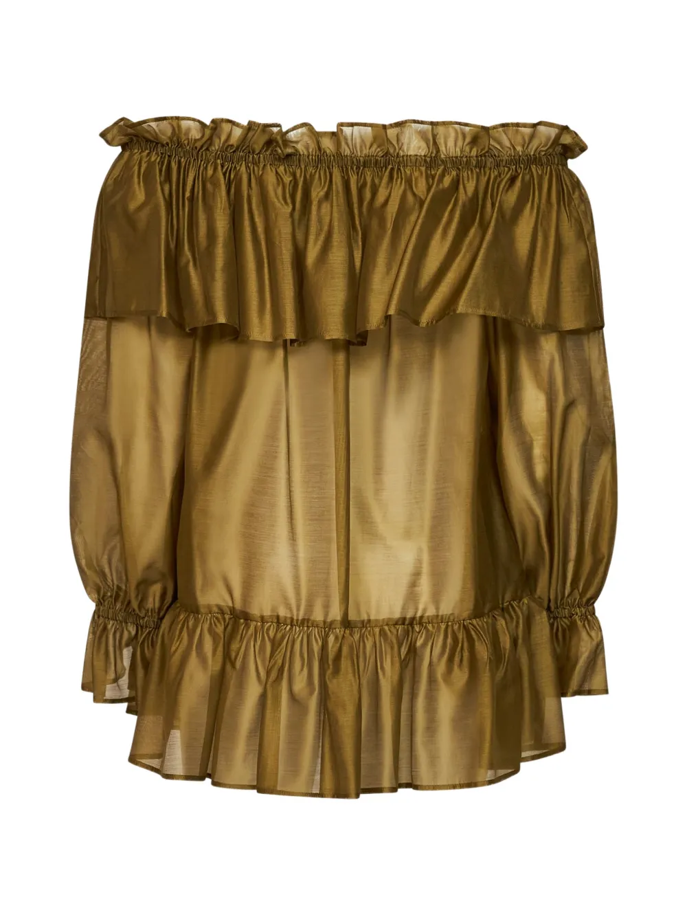 Blanca Vita Off-shoulder blouse Geel